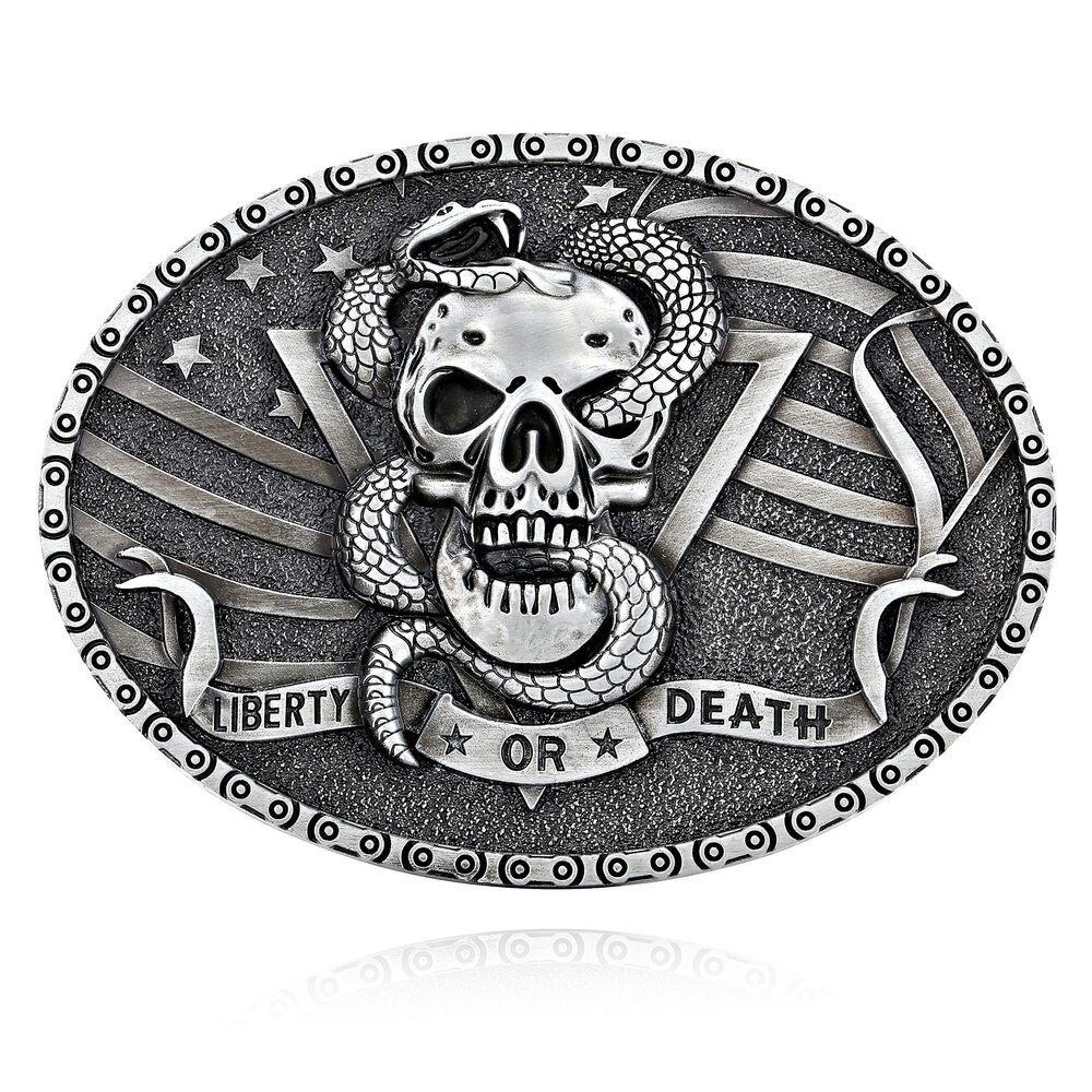 6789 Western Cowboy Novel Skull Cross Kneeling Man American Flag Belt